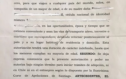 Autorización Notarial de Viajes. 2017