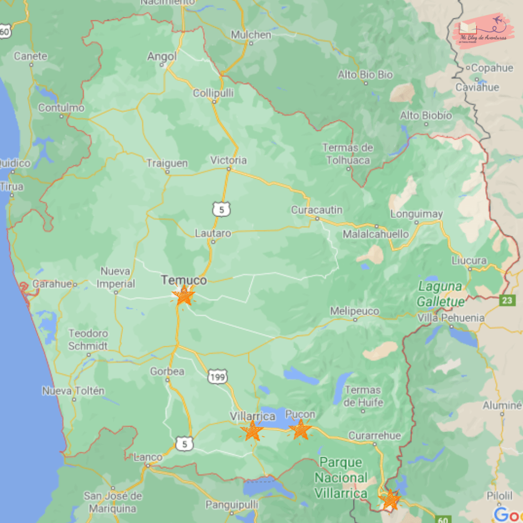 Viajar por la región de la Araucanía Chile