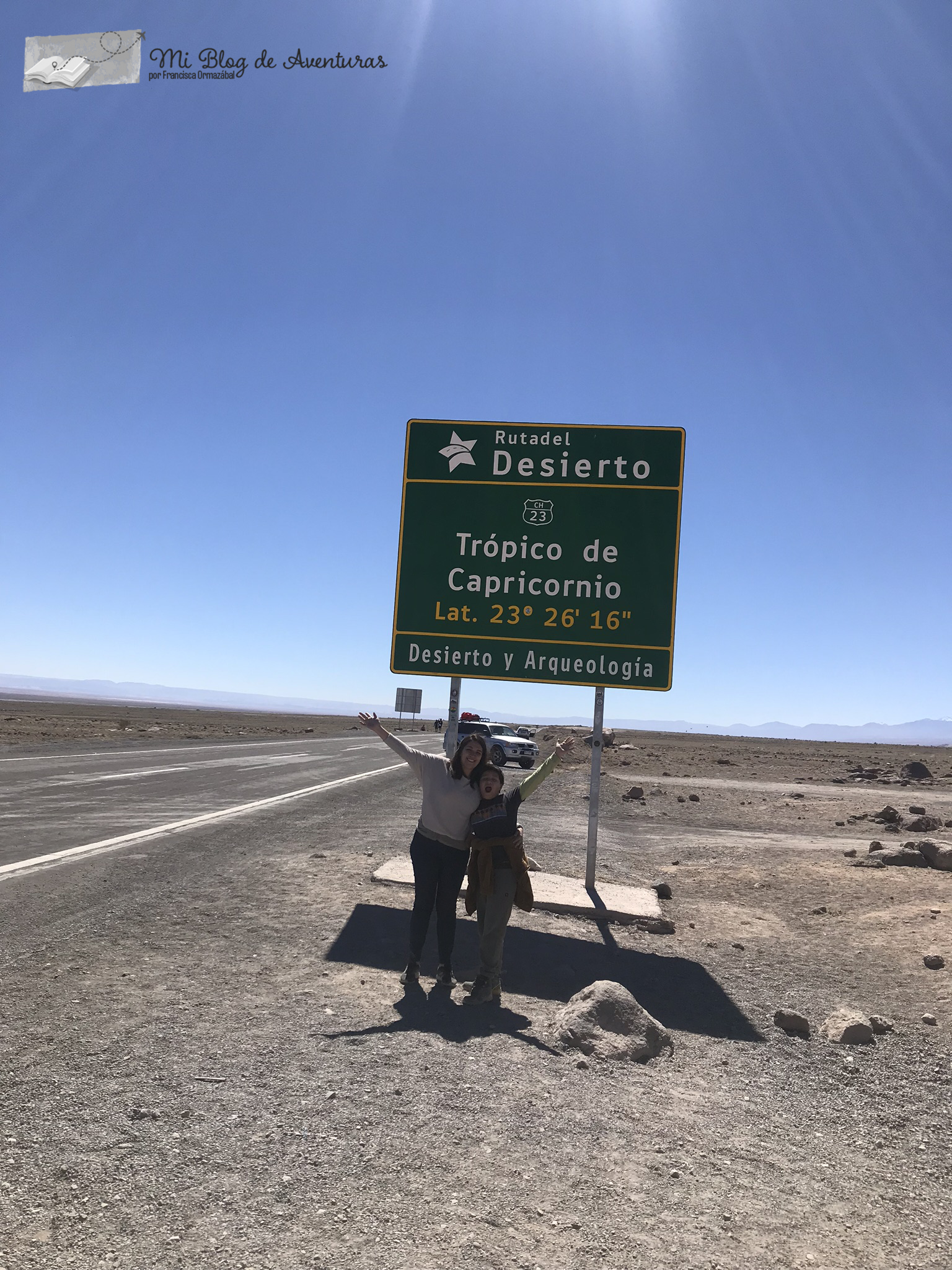 cartel trópico de capricornio san pedro de atacama